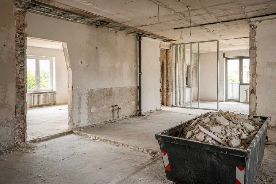 Bauschuttentsorgung und Vorbereitung für Bauarbeiten